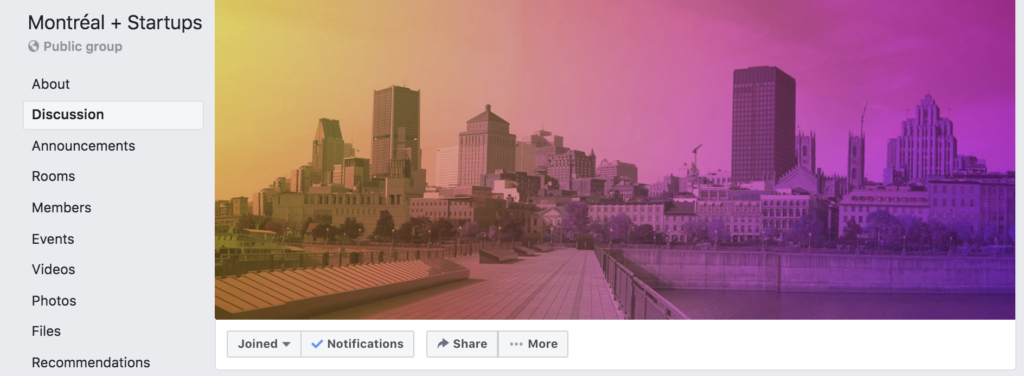 Facebook - Montreal + Startups